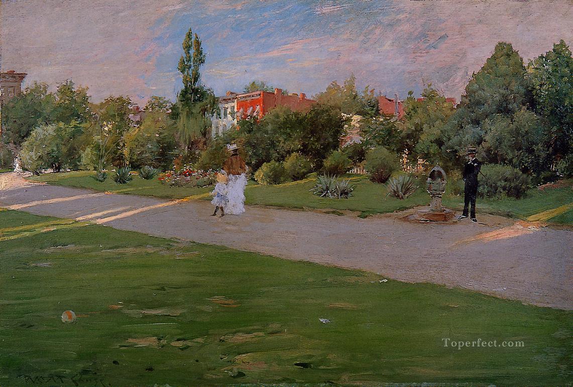 Park in Brooklyn 1887 William Merritt Chase Oil Paintings